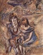 Jules Pascin Lucy and Aiermina oil on canvas